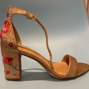 INC Gold Evening Sandal